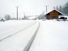 rails sneeuw